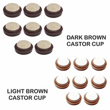 Brown Castor Cups Chair Carpet