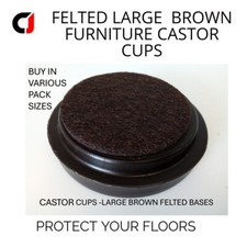 FELTED LARGE BROWN CASTOR CUPS