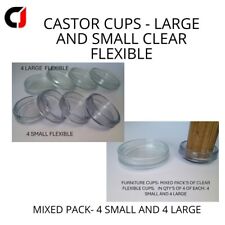 CASTOR CUPS  CLEAR FLEXIBLE