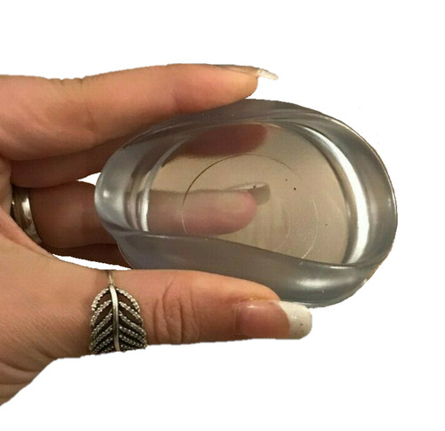 Small clear rubber castor - rubber,