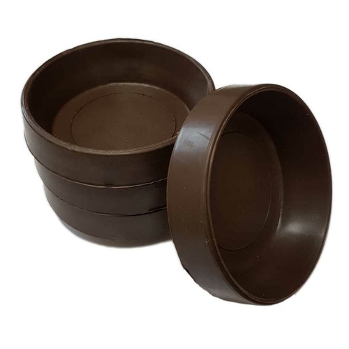 Brown rubber castor cups - castor,