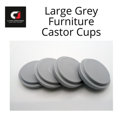 Castor cups large grey rigid - large,