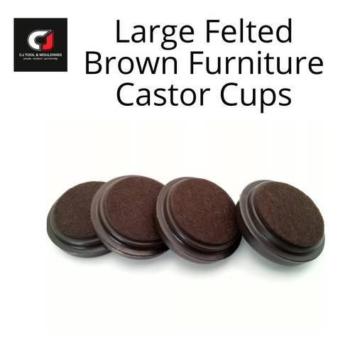 Felted large brown castor - felted, cups