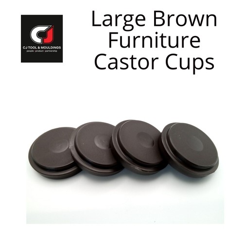 Castor cups large brown rigid - cups-,