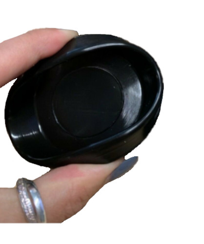 Large black rubber castor cups - large,
