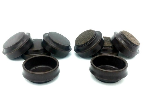 Castor cups 50mm brown strong - castor,