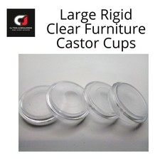 CASTOR CUPS - LARGE CLEAR