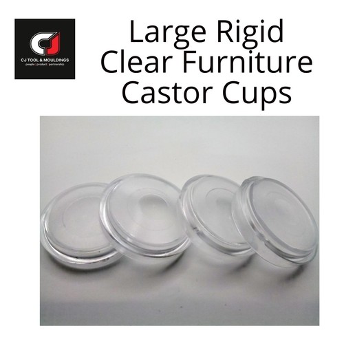 Castor cups large clear - cups,