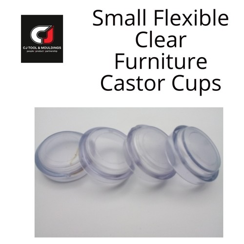 Castor cups small clear - -,