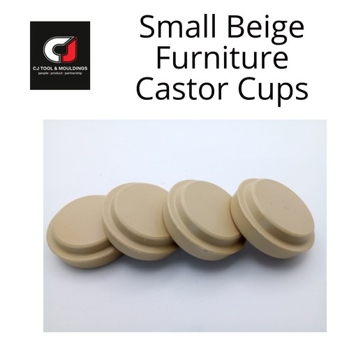 Castor cups small beige rigid - cups,