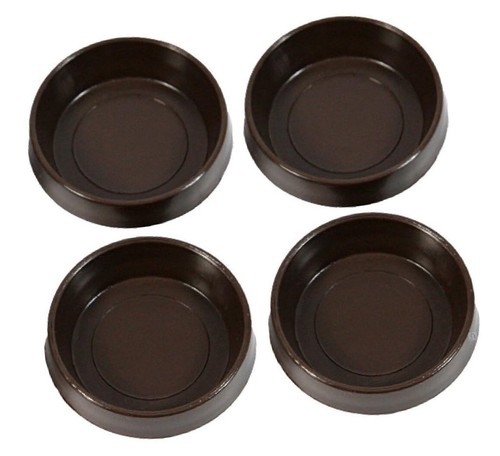 Large brown castor cups - brown,