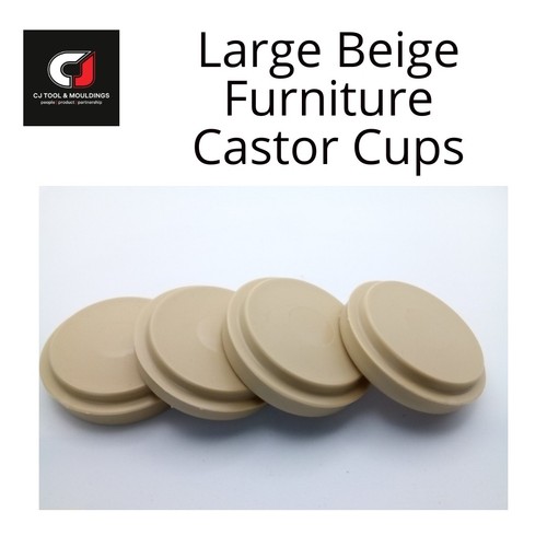 Castor cups large - large, beige